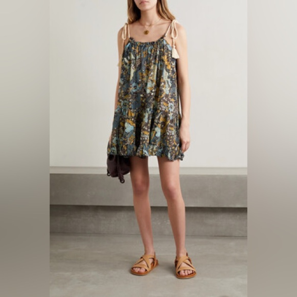 Ulla Johnson Trula Tiered Printed Cotton-blend Voile Mini Dress